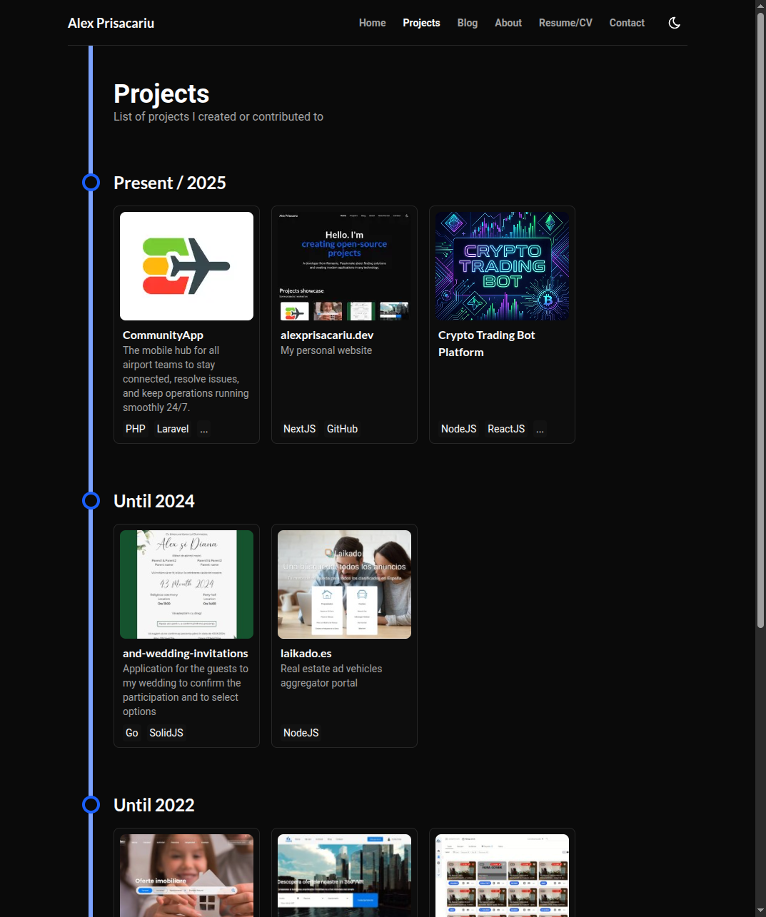Image #2 for project "alexprisacariu.dev"